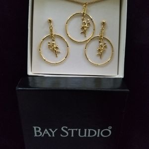 Bay Studio Angel Necklace & Earring Set